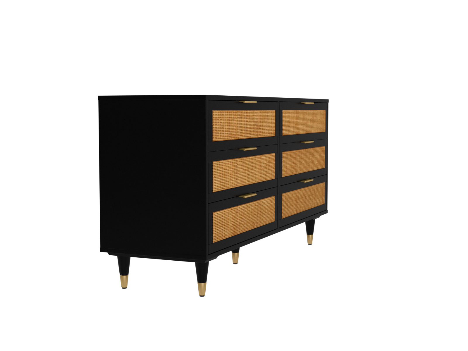 black cane dresser Terra Dresser, 6 Drawers This dresser features 6 Garvee Black Rattan 6 Drawer