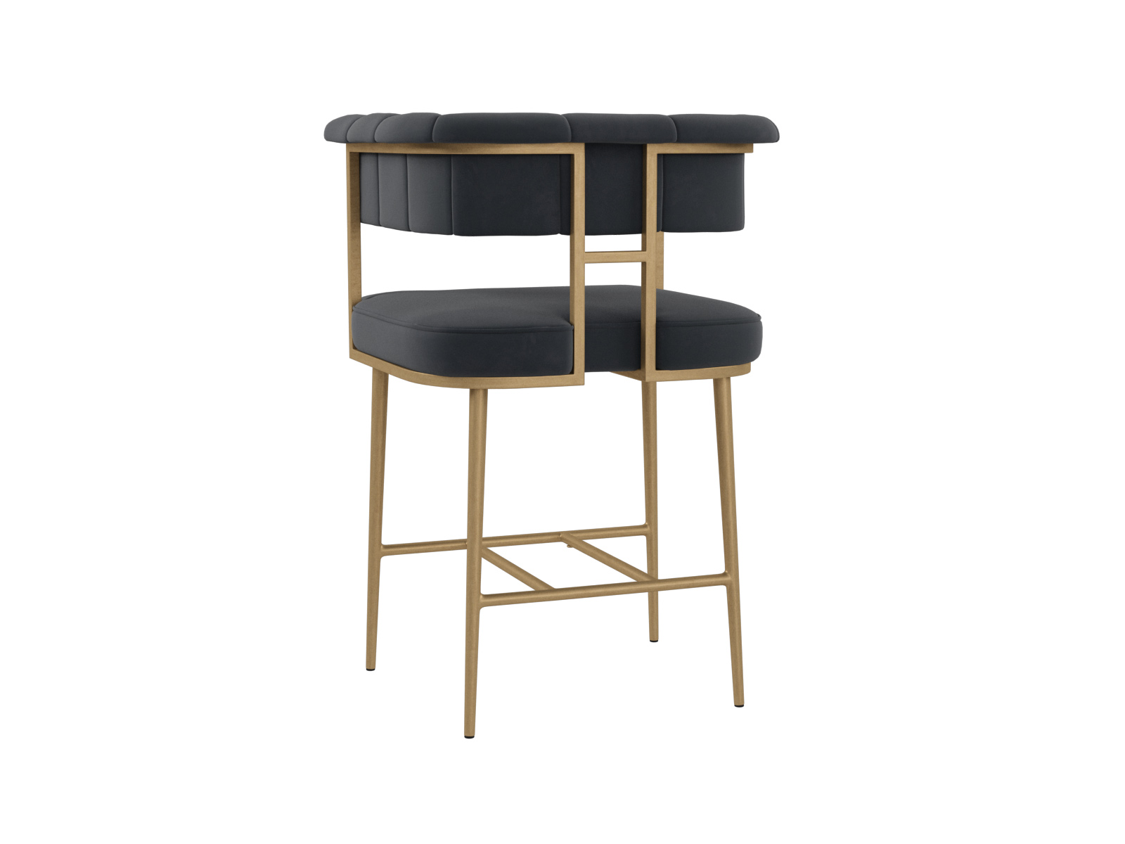 Astrid Performance Velvet Stool | TOV Furniture