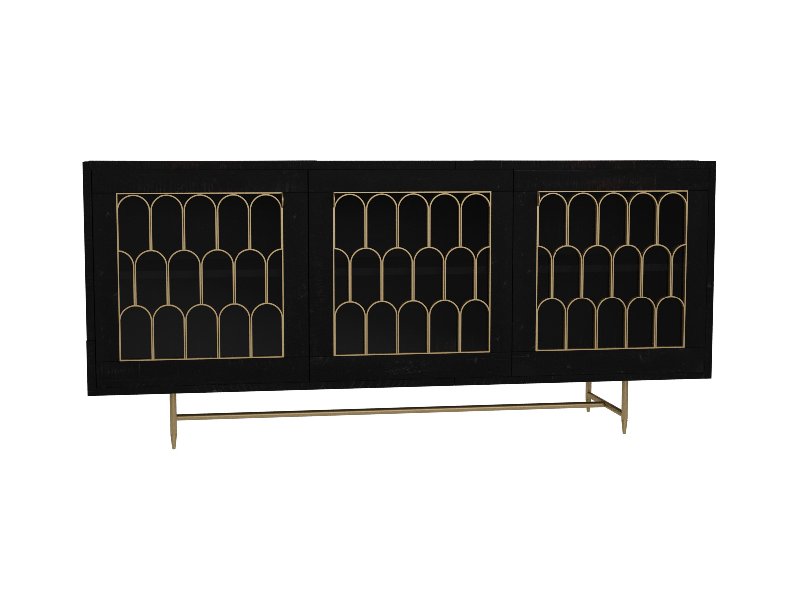 1950s アンティーク ブラックガラストップテーブル 真鍮 Gatsby 66