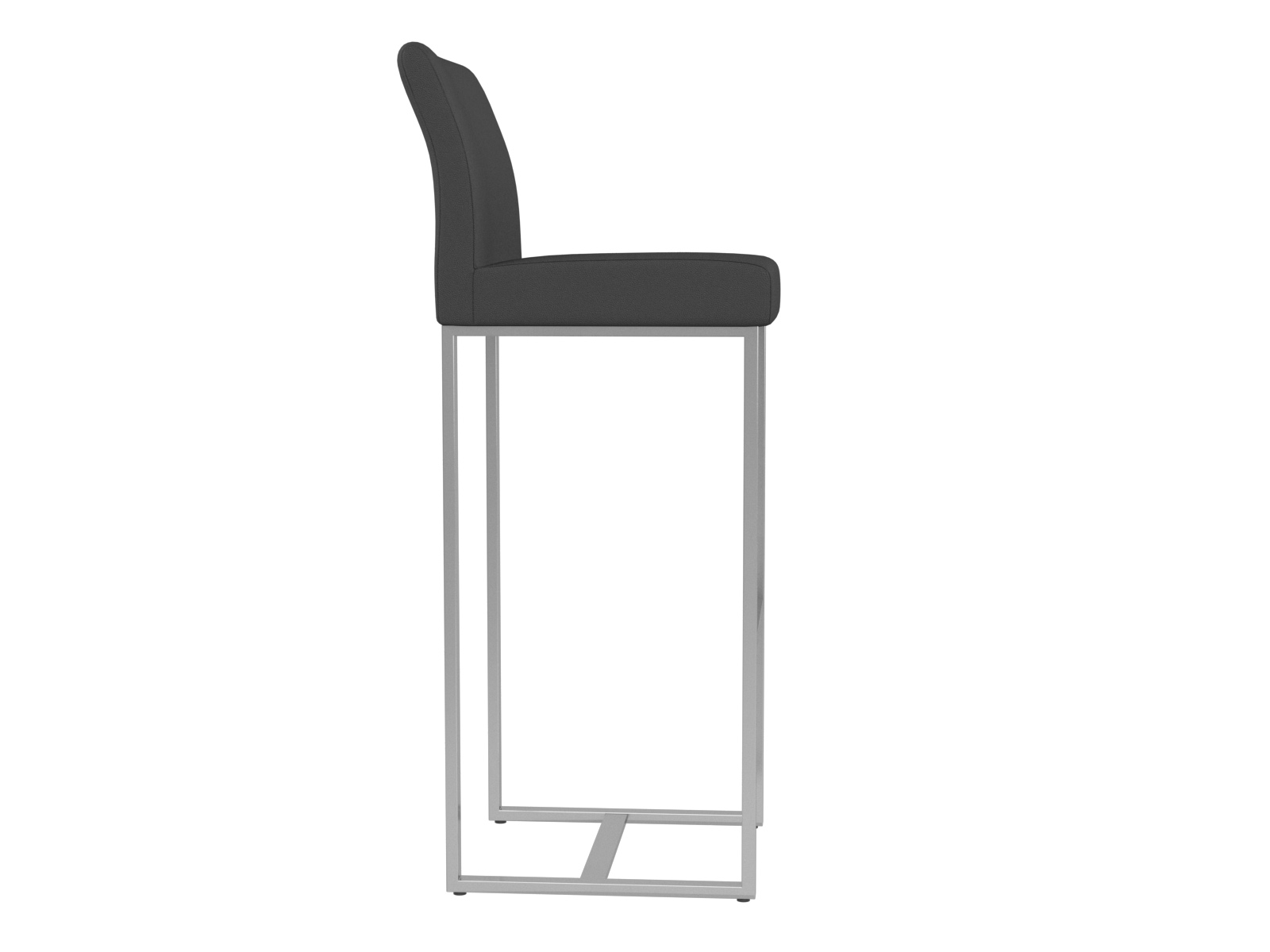 Denmark Performance Vegan Leather Stool with Silver Base - Set of